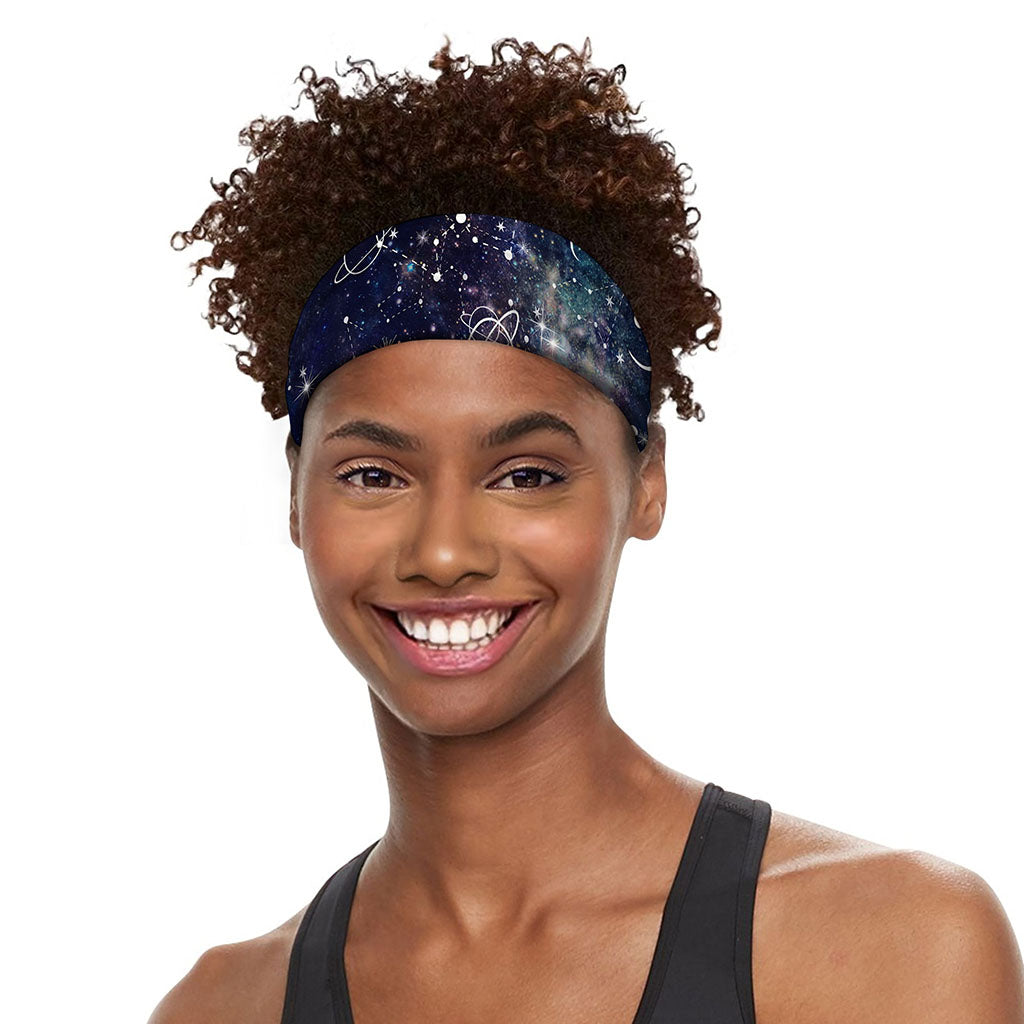 Constellation Galaxy Space Print Sports Headband
