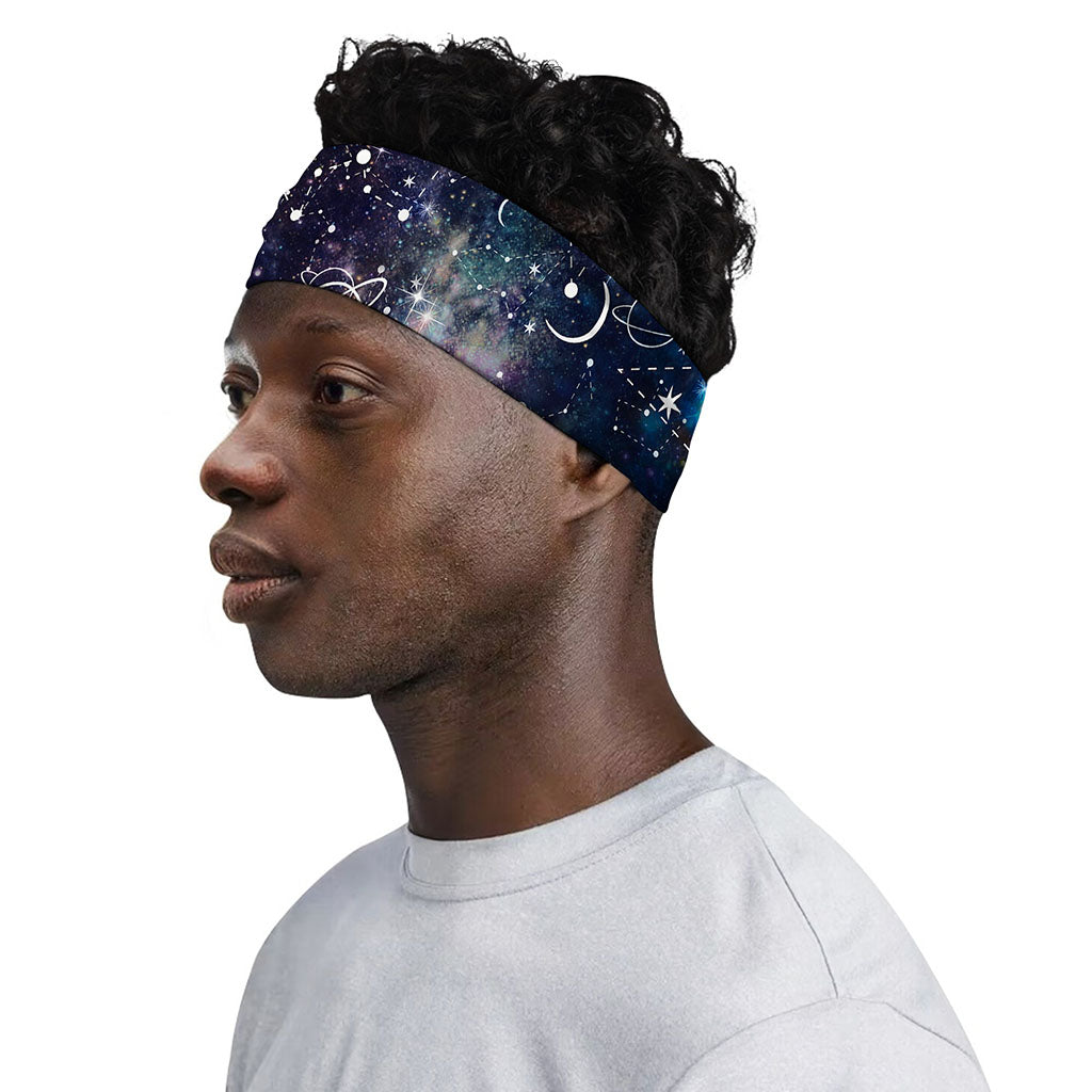 Constellation Galaxy Space Print Sports Headband