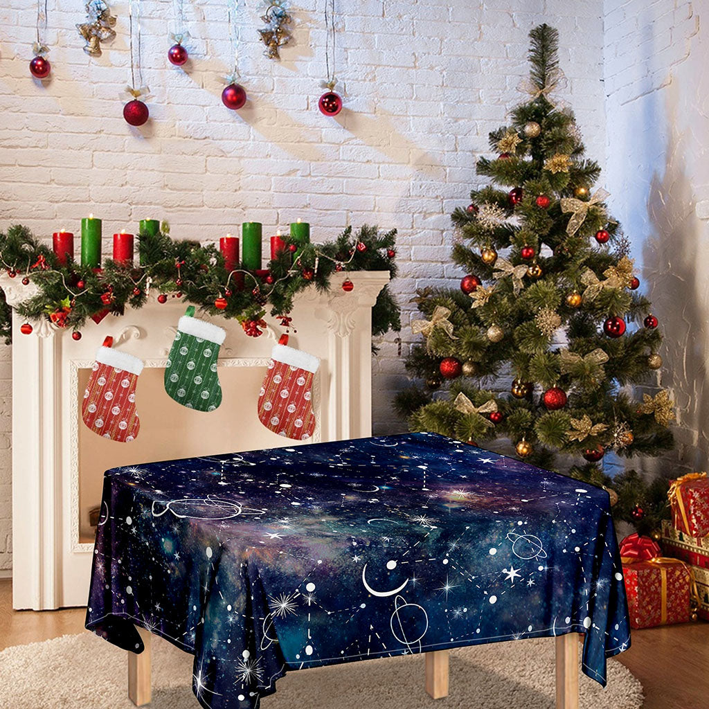 Constellation Galaxy Space Print Tablecloth