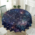 Constellation Galaxy Space Print Waterproof Round Tablecloth