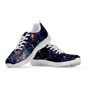 Constellation Galaxy Space Print White Running Shoes