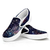 Constellation Galaxy Space Print White Slip On Sneakers