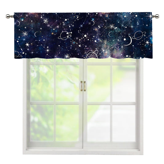 Constellation Galaxy Space Print Window Valance