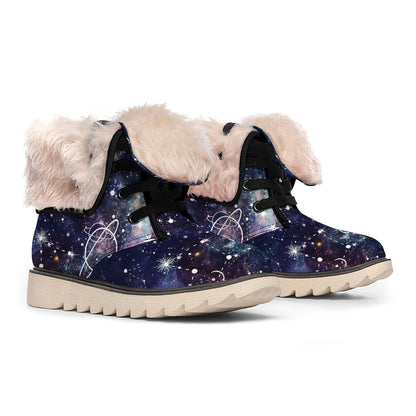 Constellation Galaxy Space Print Winter Boots
