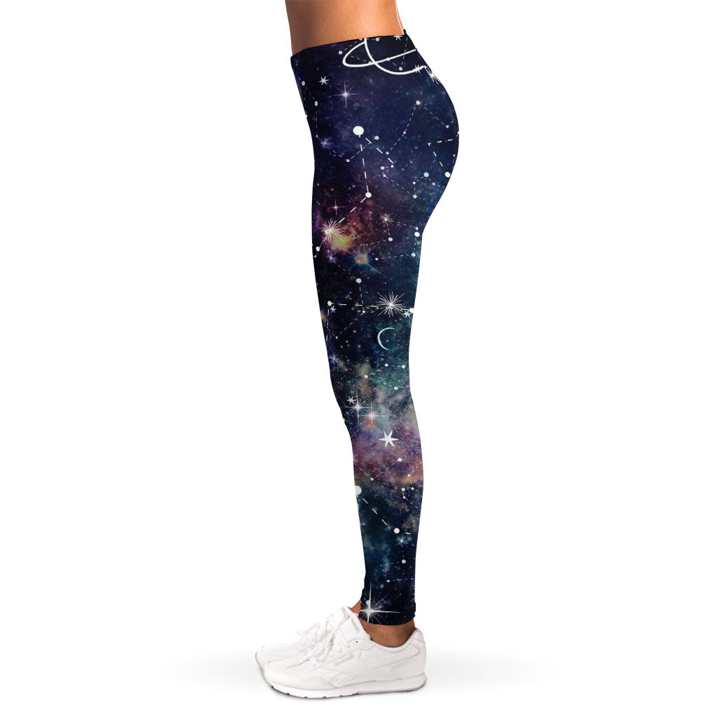 Constellation Galaxy Space Print Women's Leggings