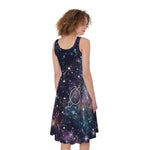 Constellation Galaxy Space Print Women's Sleeveless Dress