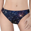 Constellation Galaxy Space Print Women's Thong