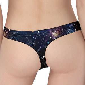 Constellation Galaxy Space Print Women's Thong