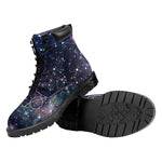 Constellation Galaxy Space Print Work Boots