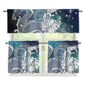 Constellation Of Capricorn Print 3 Piece Kitchen Curtains