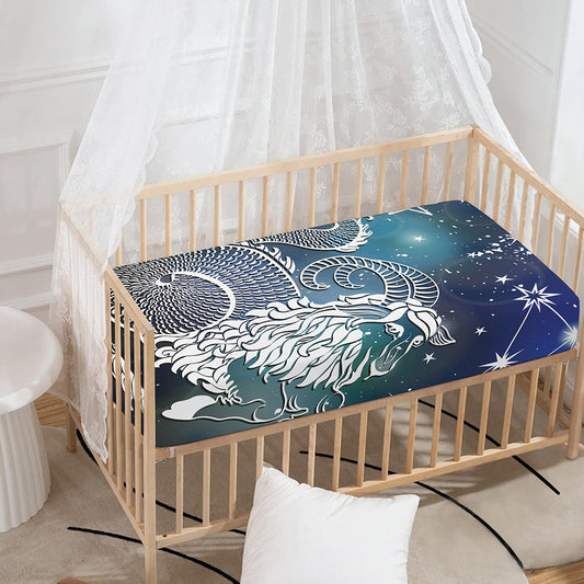 Constellation Of Capricorn Print Baby Crib Sheet