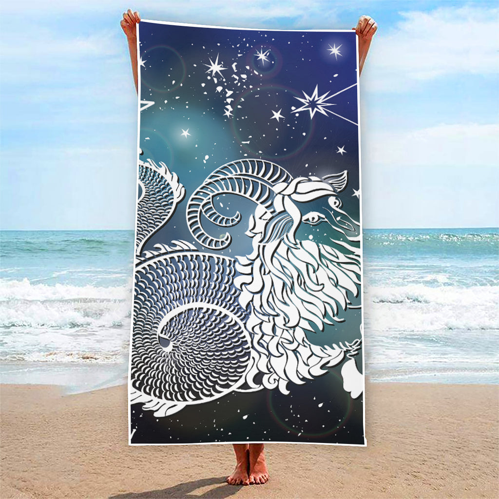 Constellation Of Capricorn Print Beach Towel