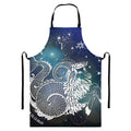 Constellation Of Capricorn Print Bib Apron With Pocket