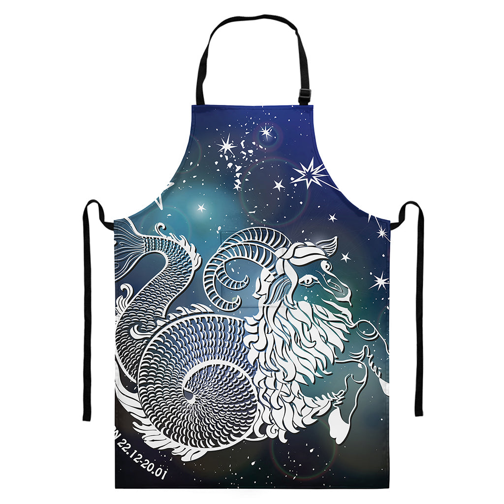 Constellation Of Capricorn Print Bib Apron With Pocket