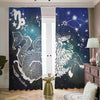 Constellation Of Capricorn Print Blackout Pencil Pleat Curtains