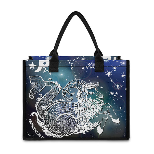 Constellation Of Capricorn Print Canvas Tote Bag