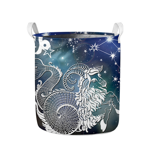 Constellation Of Capricorn Print Collapsible Laundry Basket
