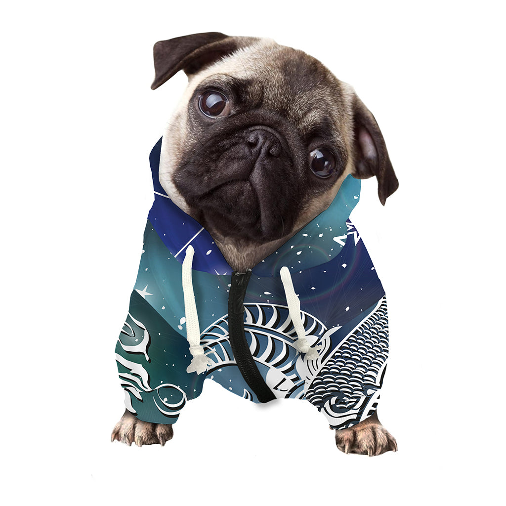Constellation Of Capricorn Print Dog Zip Up Hoodie