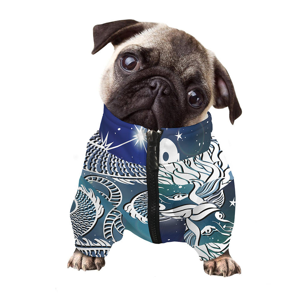 Constellation Of Capricorn Print Dog Zip Up Jacket