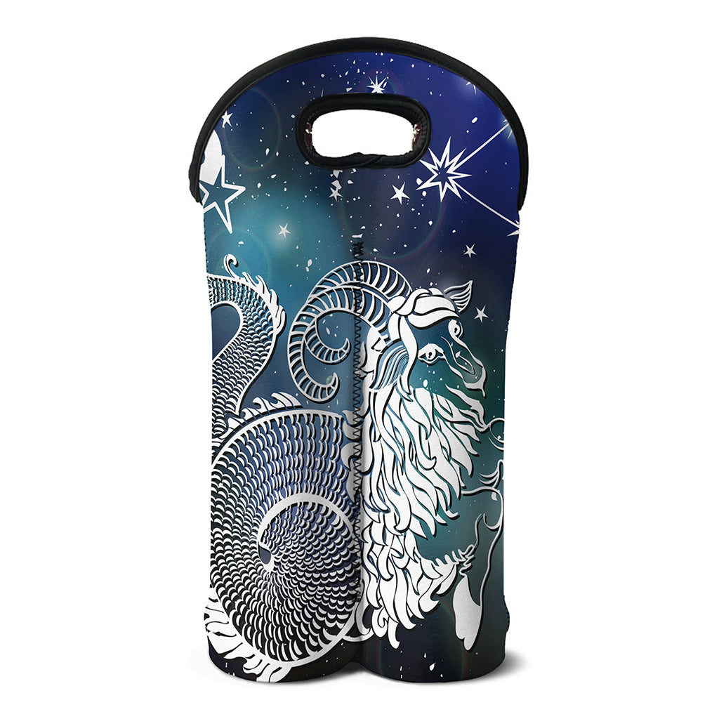 Constellation Of Capricorn Print Double Neoprene Wine Tote
