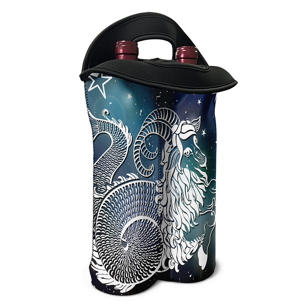 Constellation Of Capricorn Print Double Neoprene Wine Tote