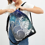 Constellation Of Capricorn Print Drawstring Backpack