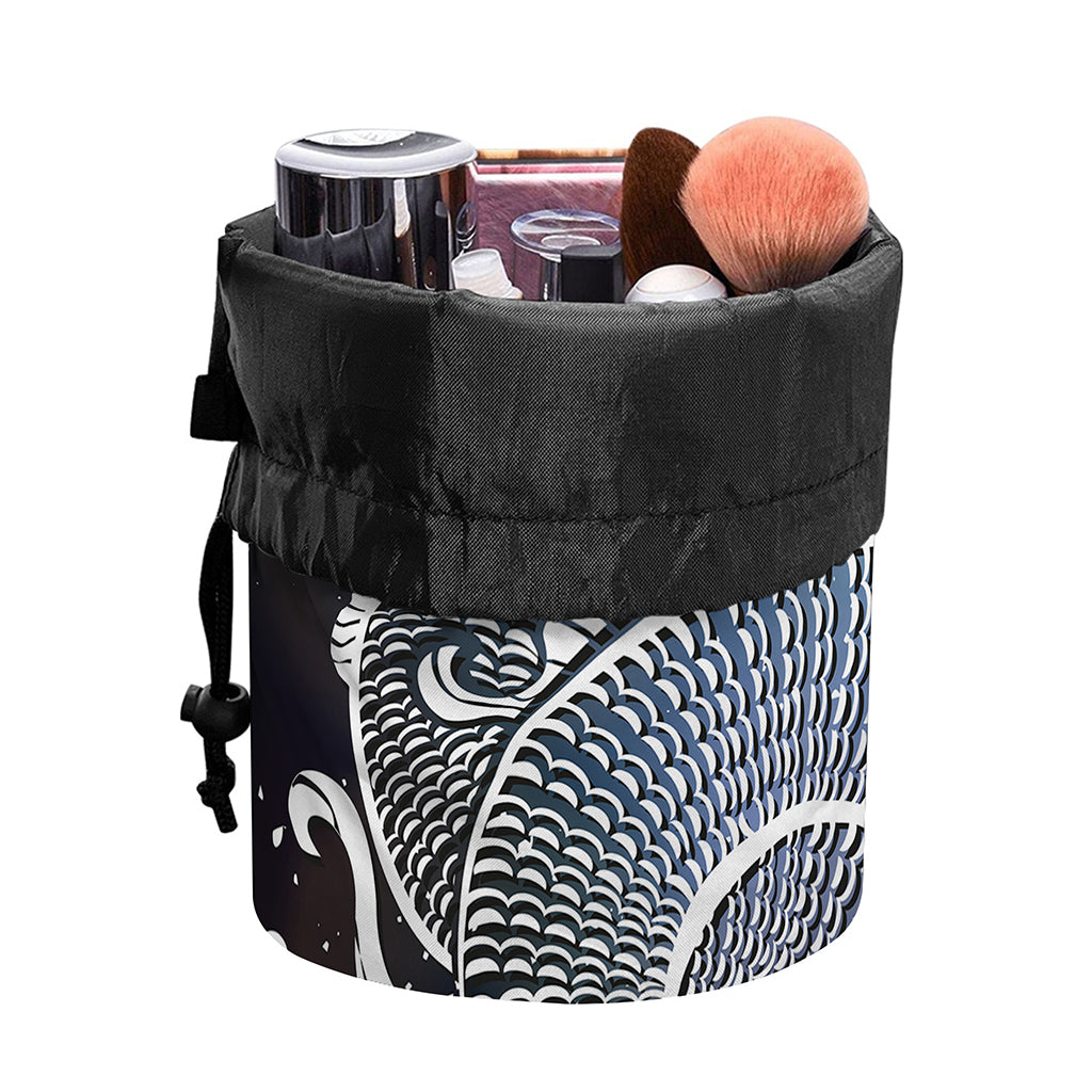 Constellation Of Capricorn Print Drawstring Makeup Bag