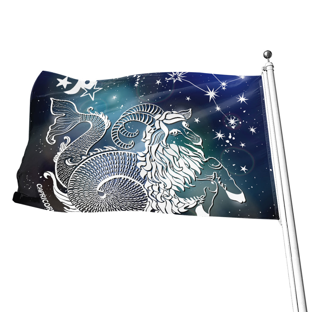 Constellation Of Capricorn Print Flag