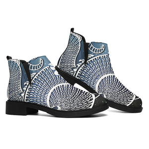 Constellation Of Capricorn Print Flat Ankle Boots