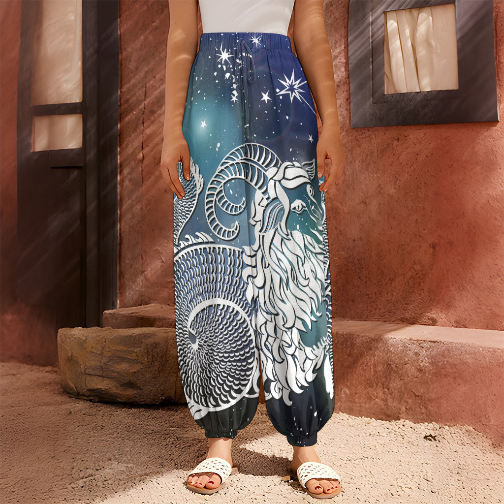 Constellation Of Capricorn Print Harem Pants