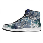 Constellation Of Capricorn Print High Top Leather Sneakers