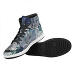 Constellation Of Capricorn Print High Top Leather Sneakers