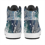 Constellation Of Capricorn Print High Top Leather Sneakers