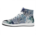 Constellation Of Capricorn Print High Top Leather Sneakers