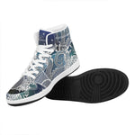Constellation Of Capricorn Print High Top Leather Sneakers
