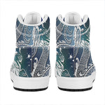 Constellation Of Capricorn Print High Top Leather Sneakers