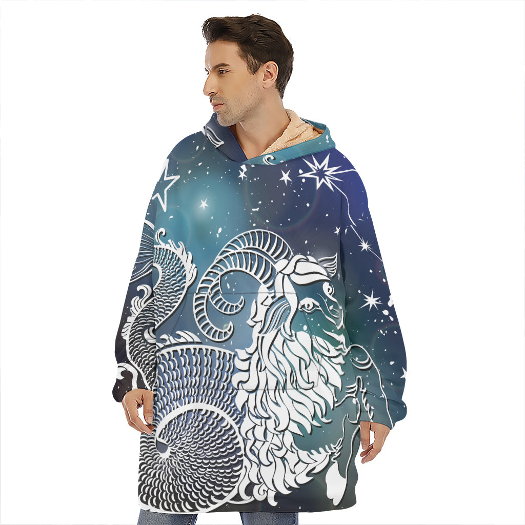 Constellation Of Capricorn Print Hoodie Blanket