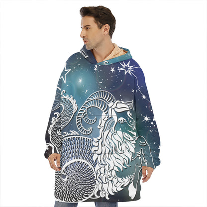 Constellation Of Capricorn Print Hoodie Blanket