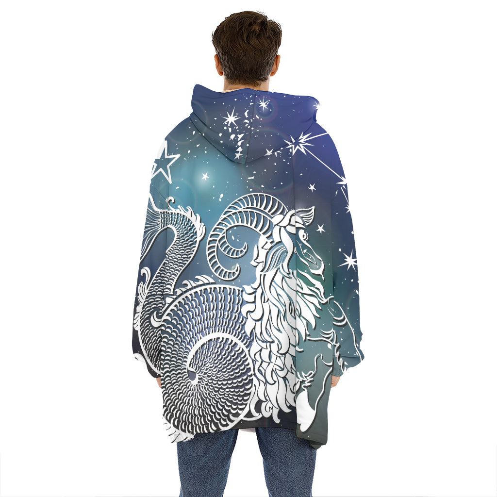 Constellation Of Capricorn Print Hoodie Blanket