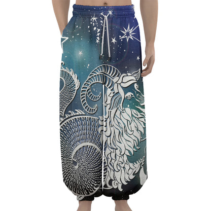 Constellation Of Capricorn Print Lantern Pants