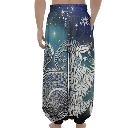 Constellation Of Capricorn Print Lantern Pants