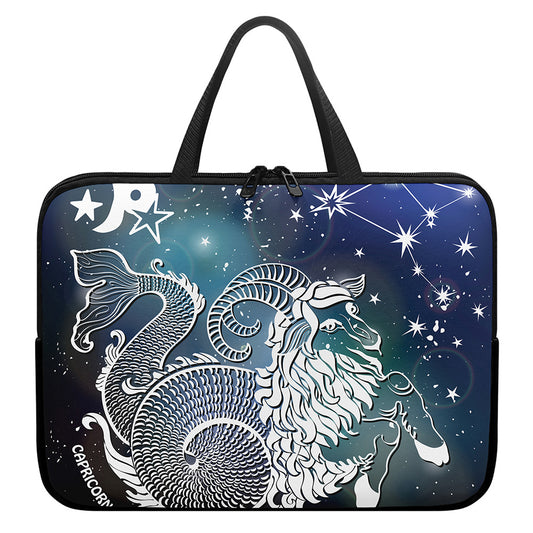 Constellation Of Capricorn Print Laptop Sleeve With Handle