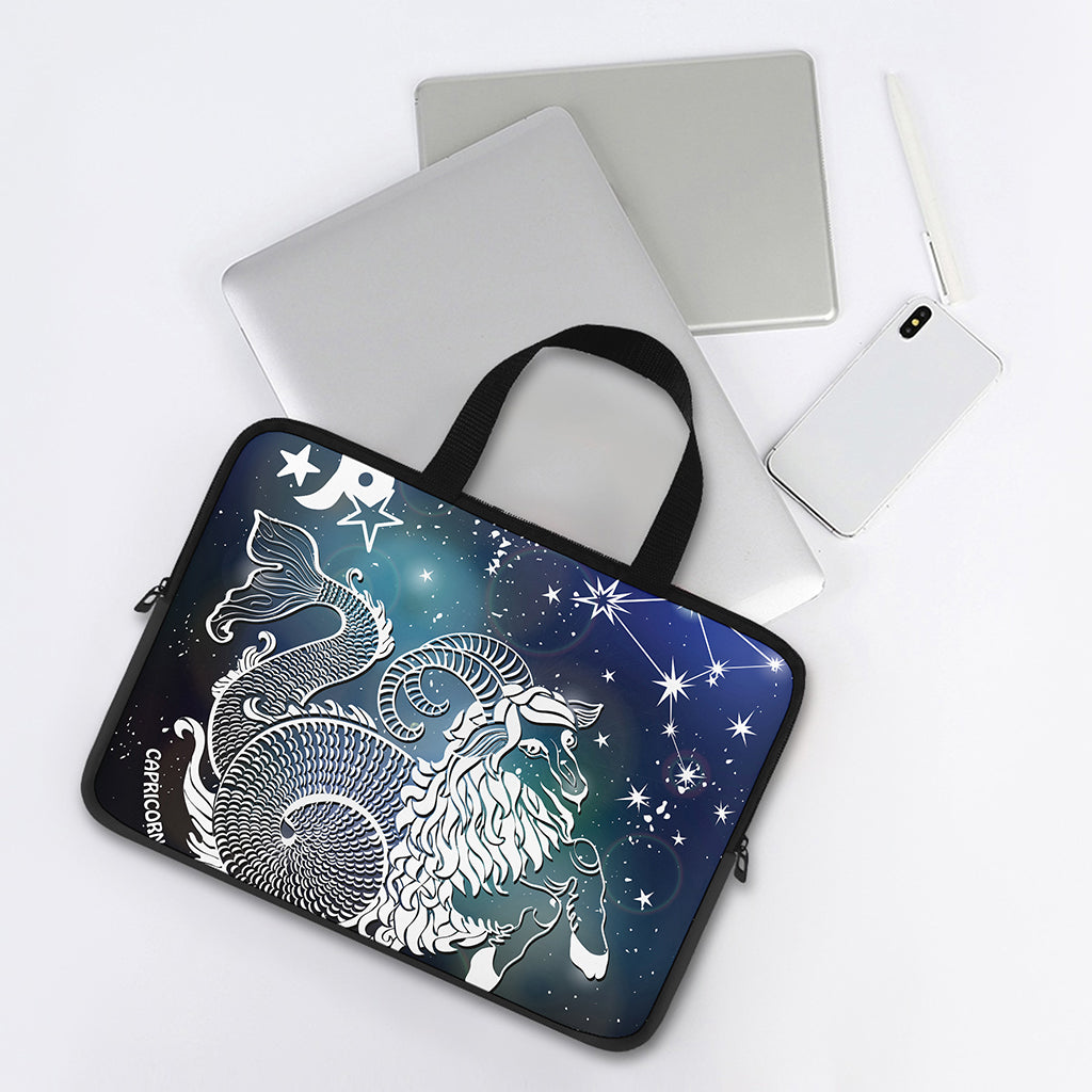 Constellation Of Capricorn Print Laptop Sleeve With Handle