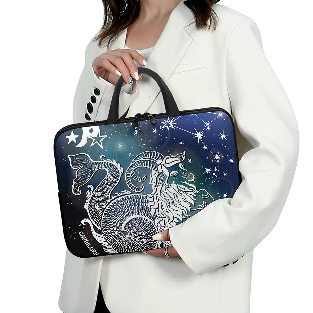 Constellation Of Capricorn Print Laptop Sleeve With Handle