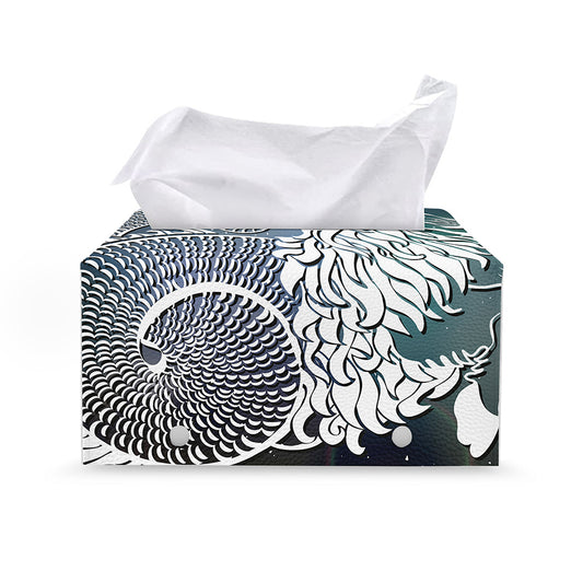 Constellation Of Capricorn Print Leather Tissue Box Cover