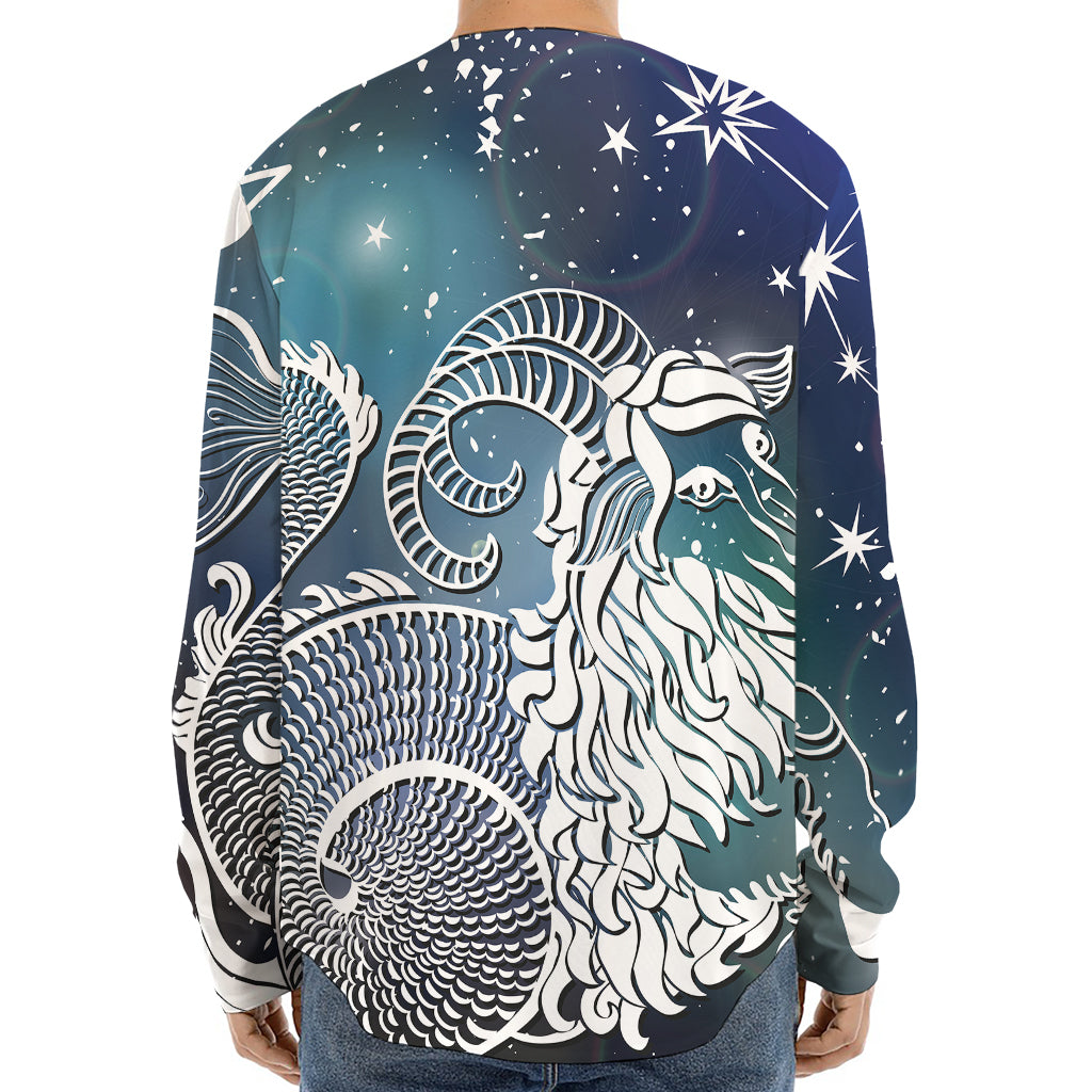 Constellation Of Capricorn Print Long Sleeve Baseball Jersey