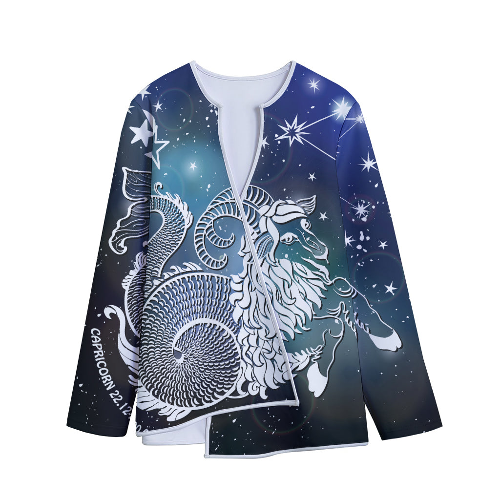 Constellation Of Capricorn Print Long Sleeve Short Coat