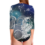 Constellation Of Capricorn Print Long Sleeve Swimsuit