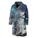Constellation Of Capricorn Print Men's Bathrobe