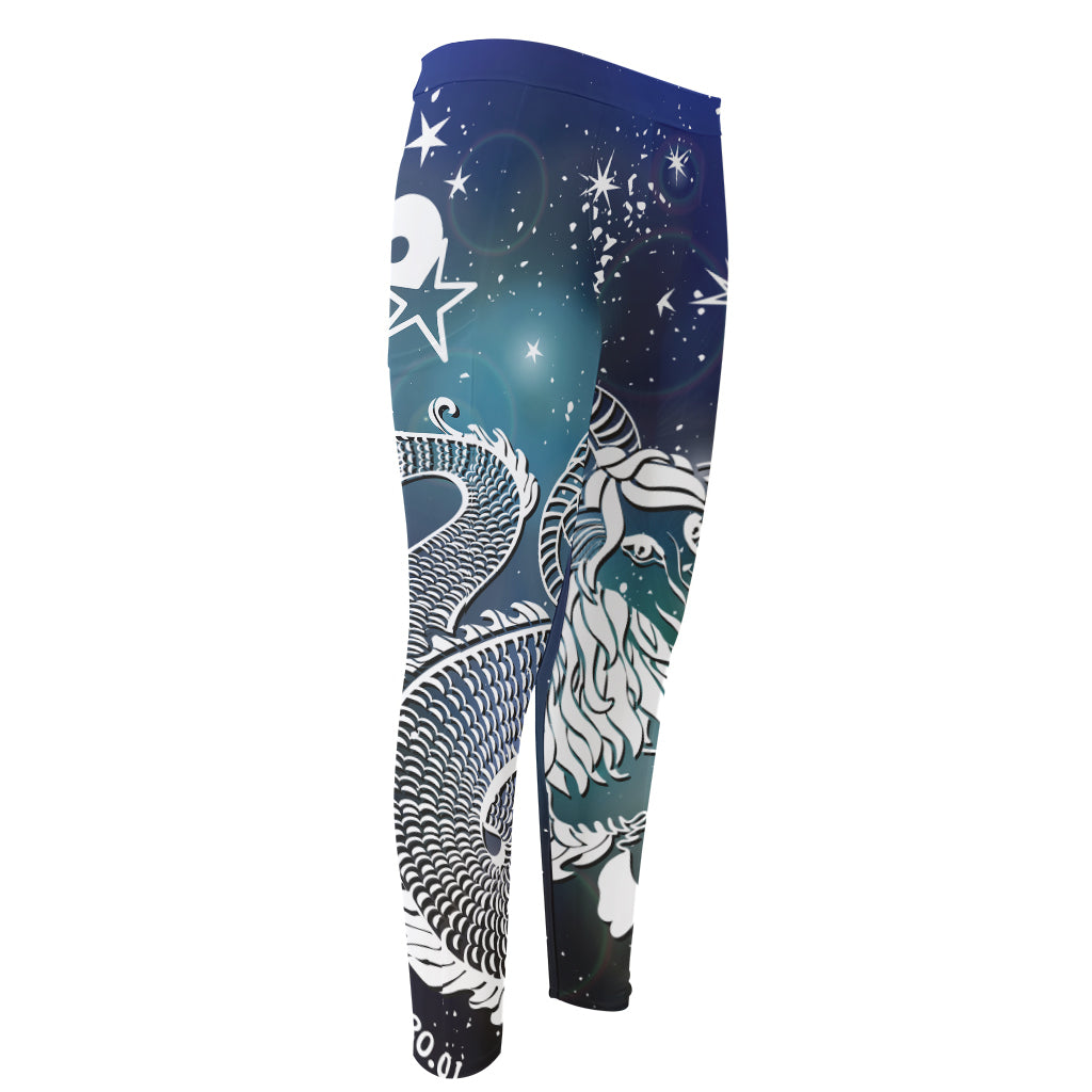 Constellation Of Capricorn Print Men's Compression Pants